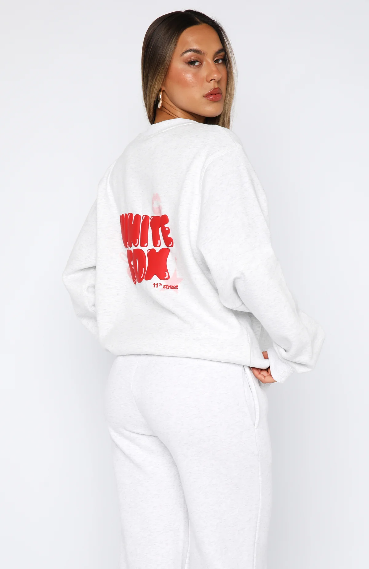 11th Street Sweet Kisses Oversized Sweater Cherry Glaze - Image 4