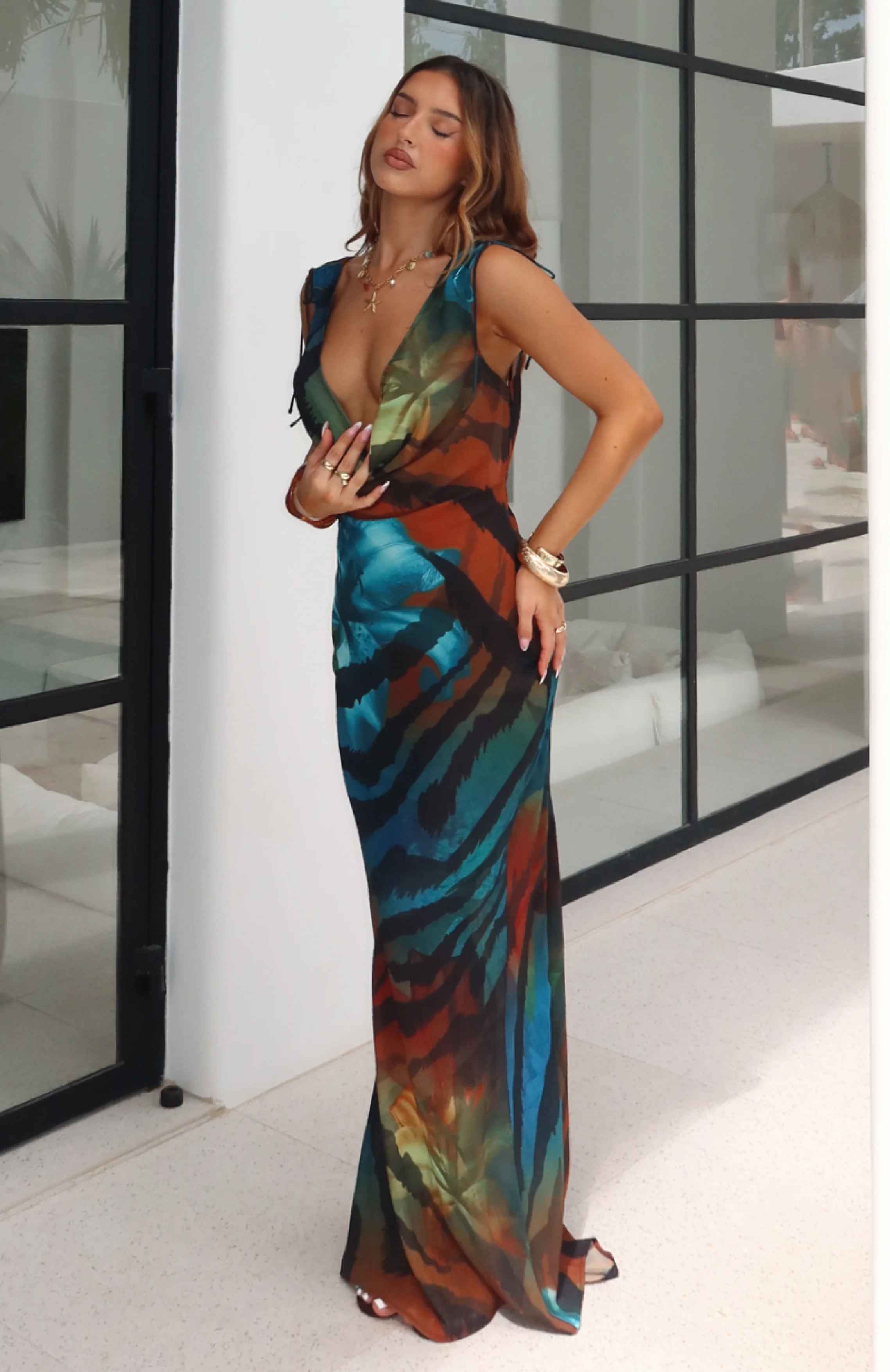 Amore Maxi Dress Teal Mirage - Image 6