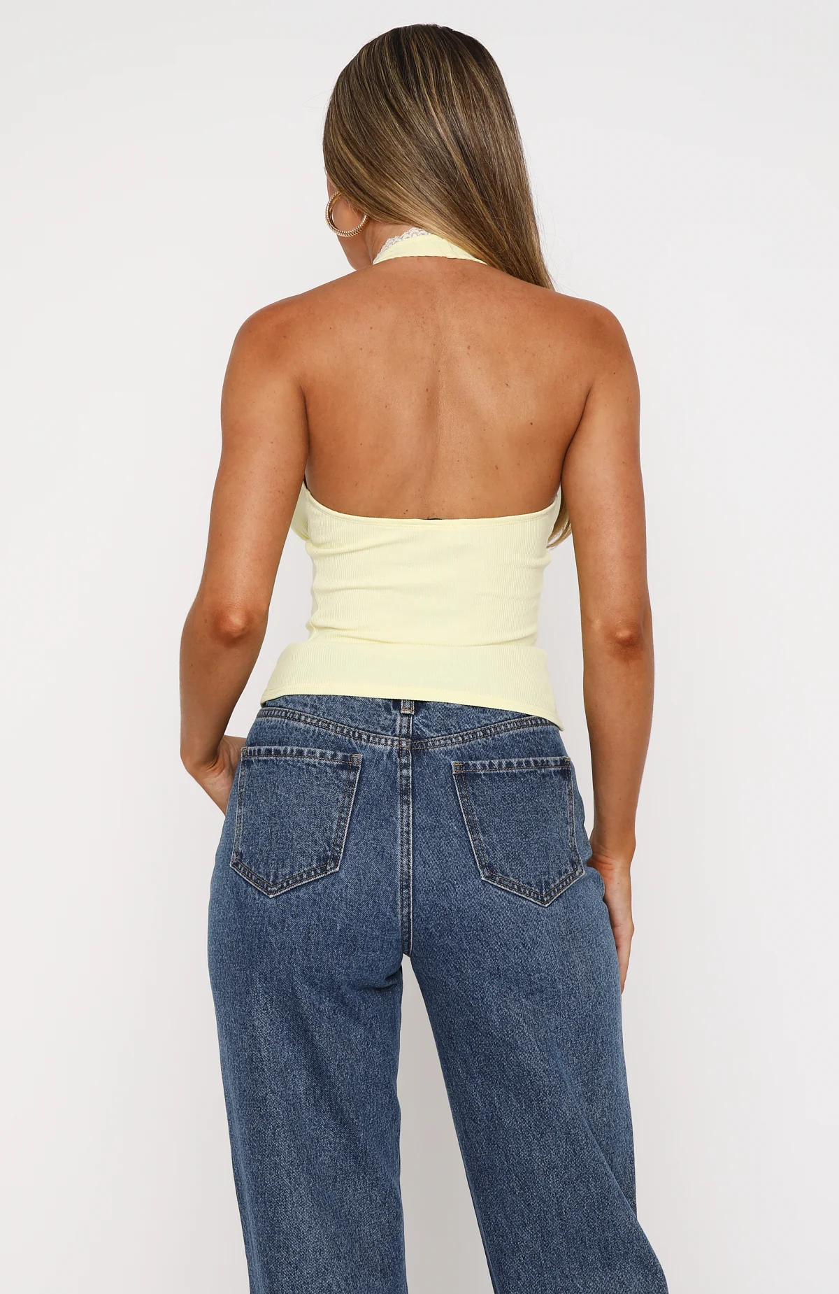 Believing The Lies Halter Top Lemon - Image 4