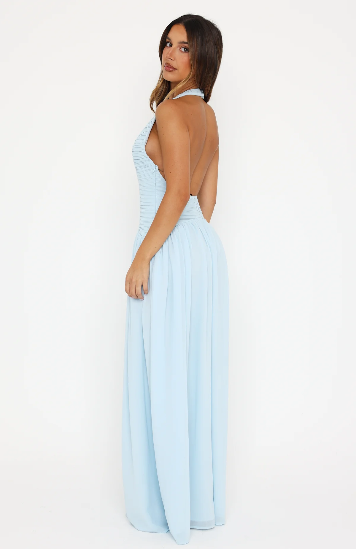 Dancing Dazzle Maxi Dress Baby Blue - Image 5