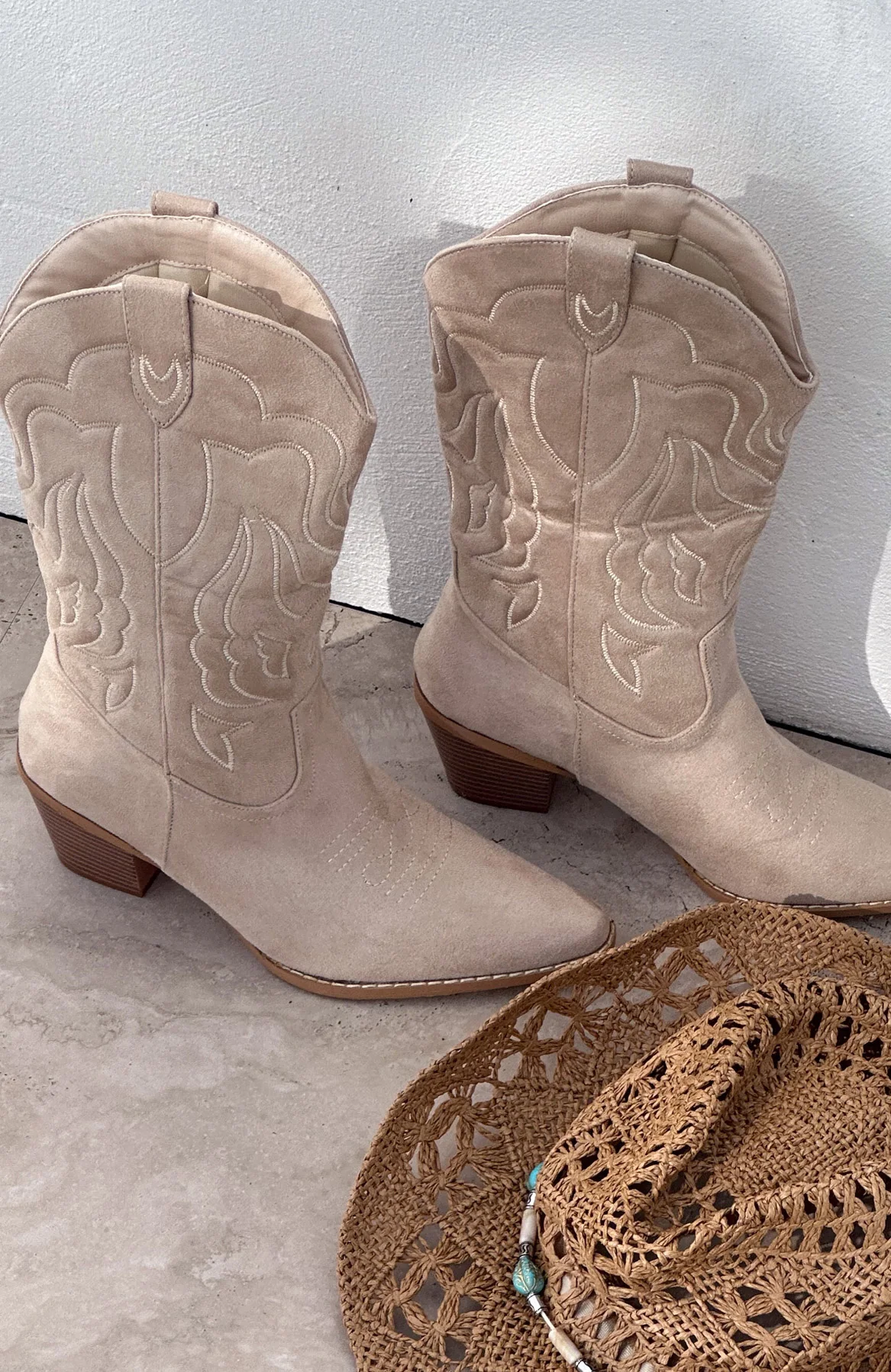 Darcy Cowboy Boots Nude - Image 6