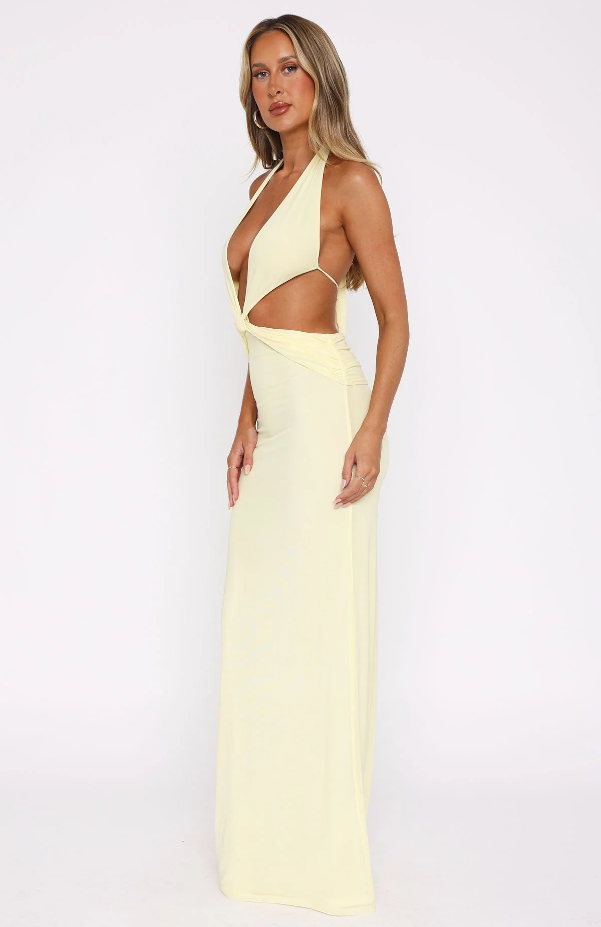 Everybody's Watching Maxi Dress Lemon - Image 3