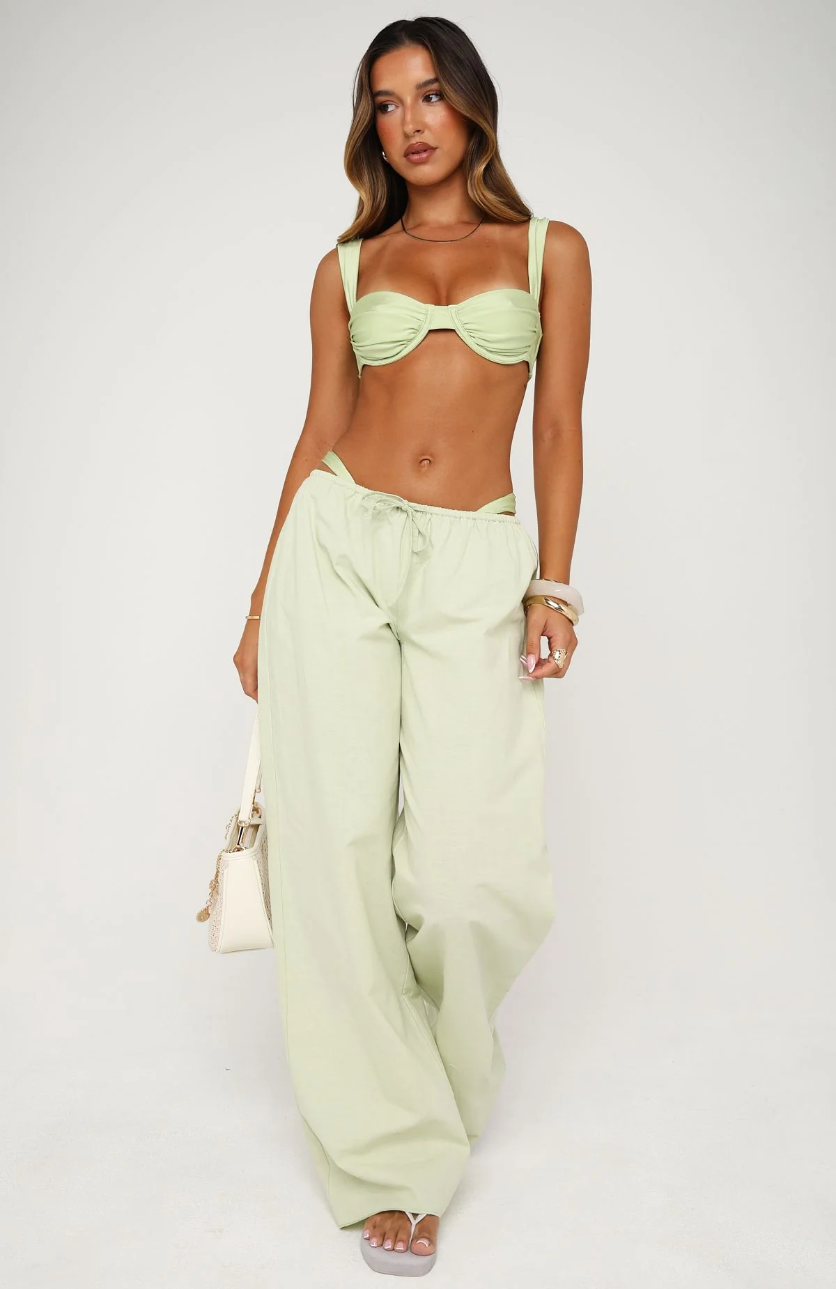 Lover's Refresh Linen Pants Pistachio - Image 2