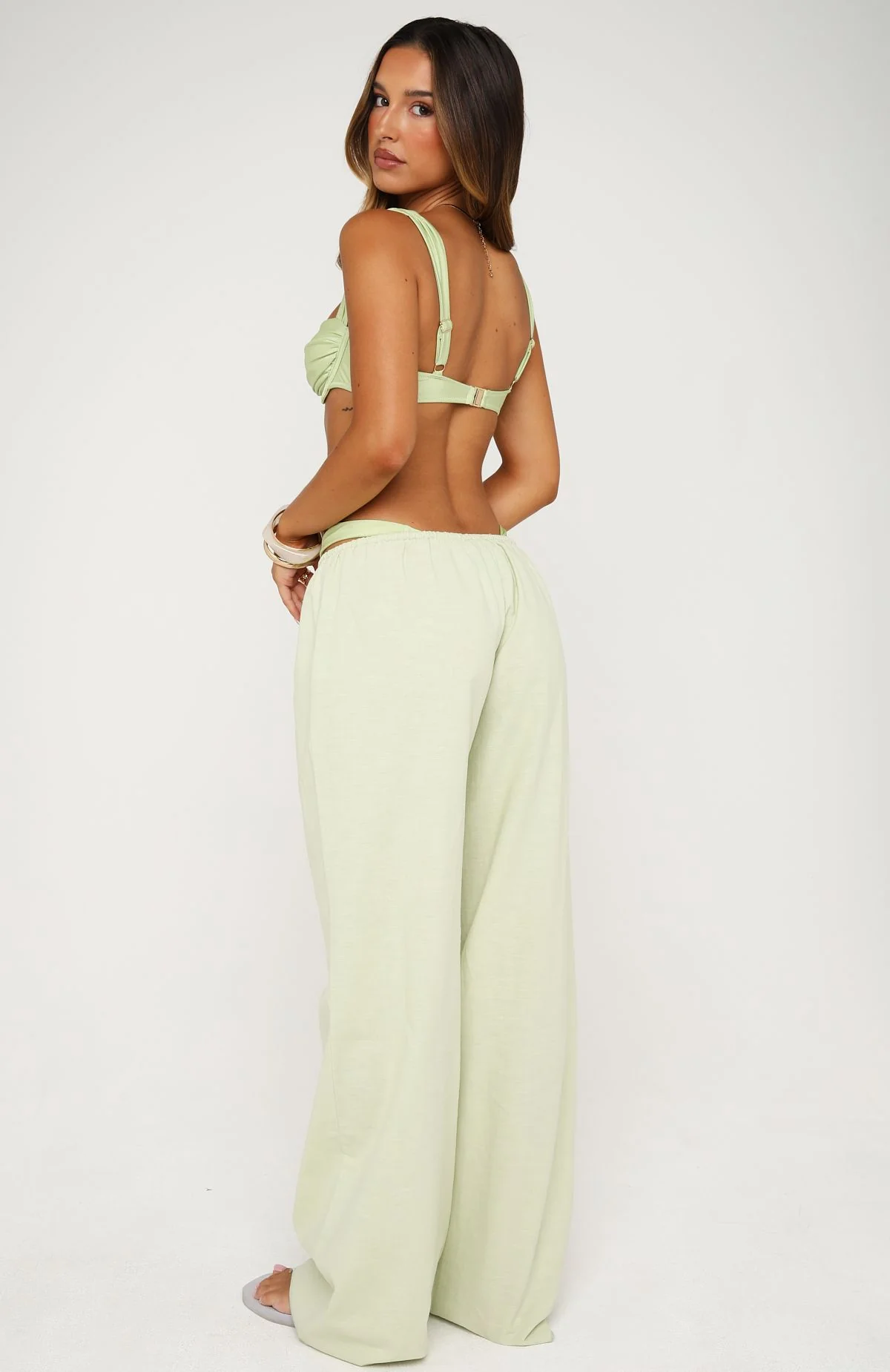 Lover's Refresh Linen Pants Pistachio - Image 4