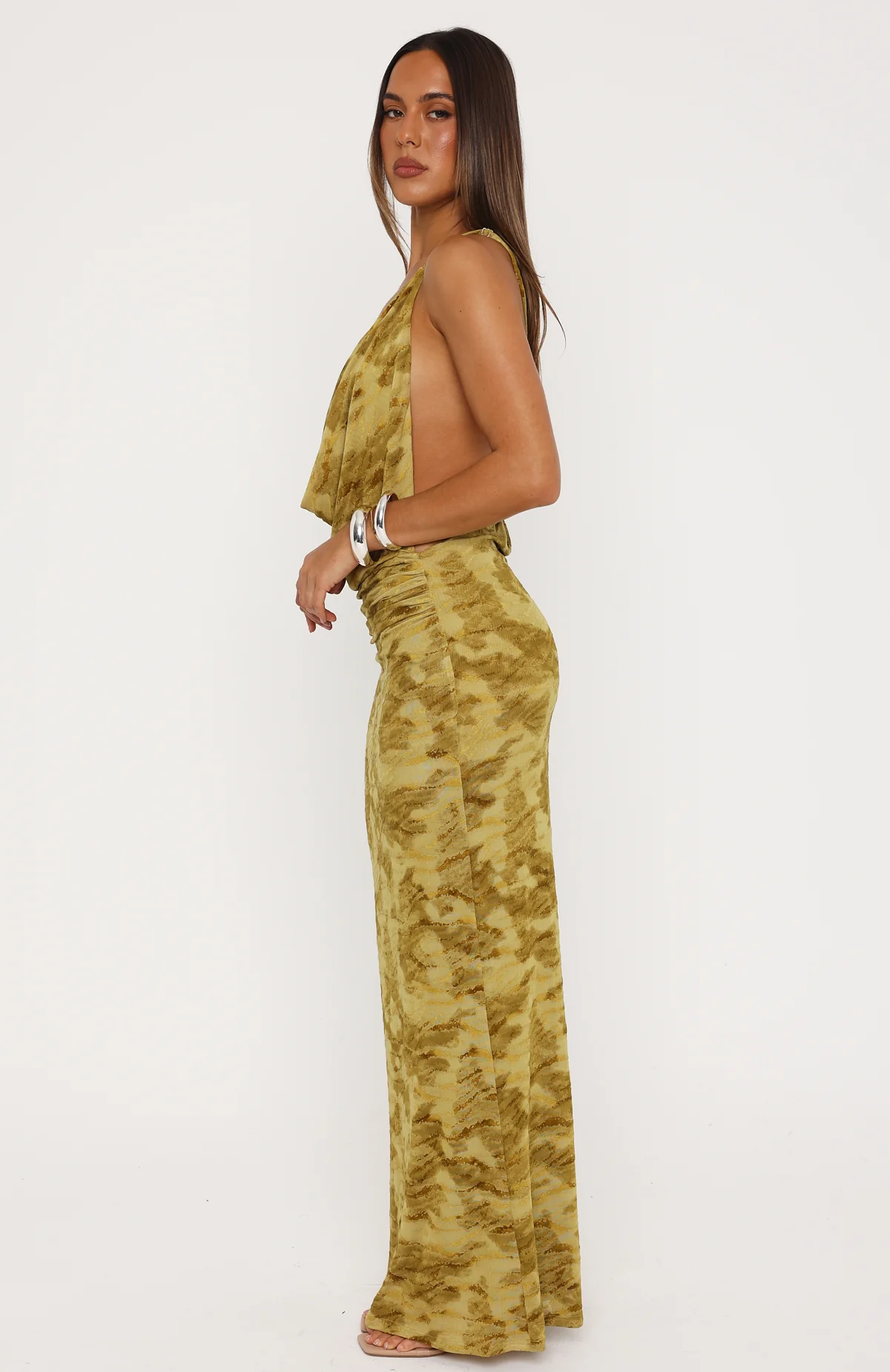 Soft Sin Maxi Dress Chartreuse - Image 4