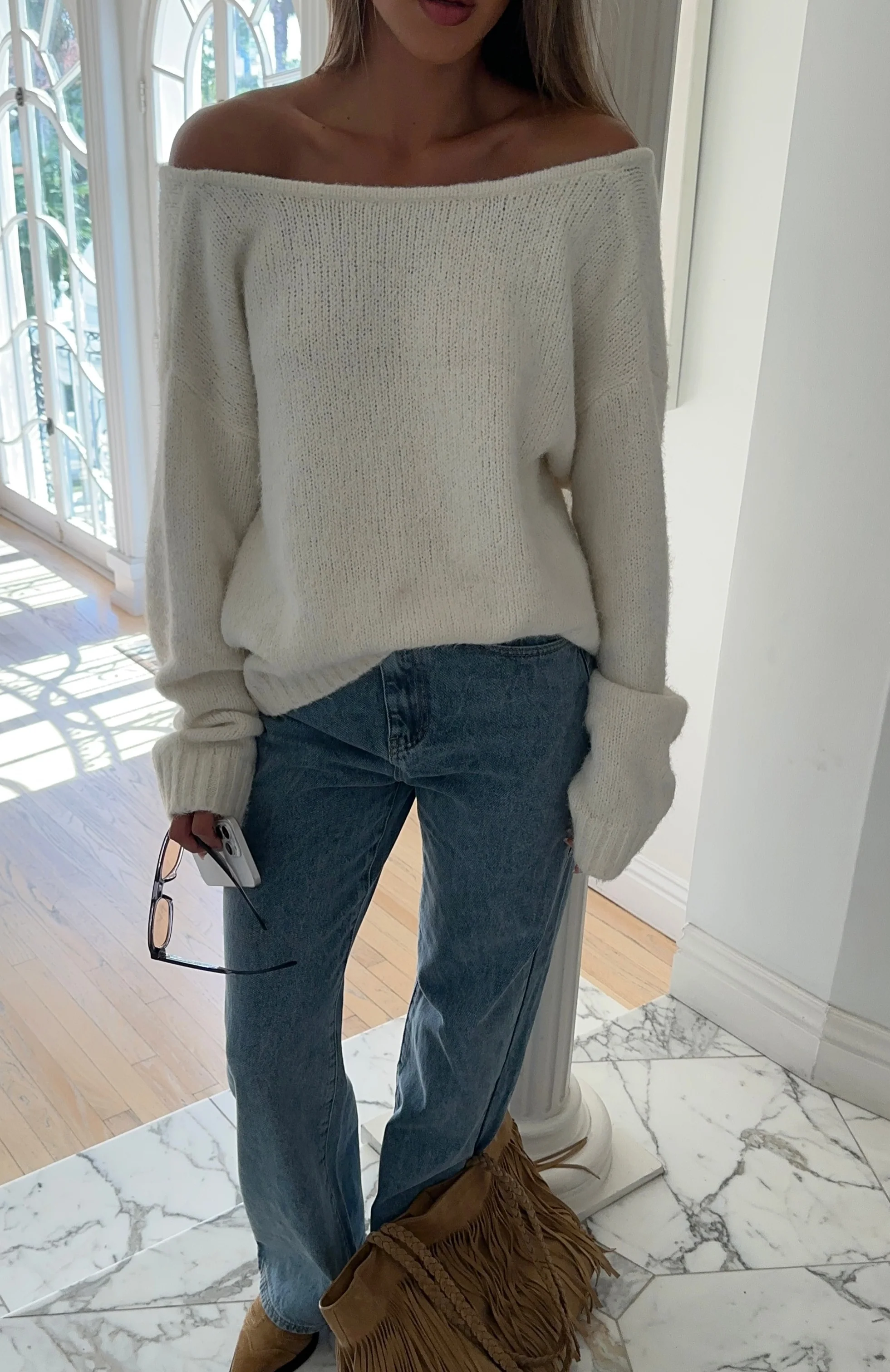 Softer Love Knit Sweater Off White - Image 10