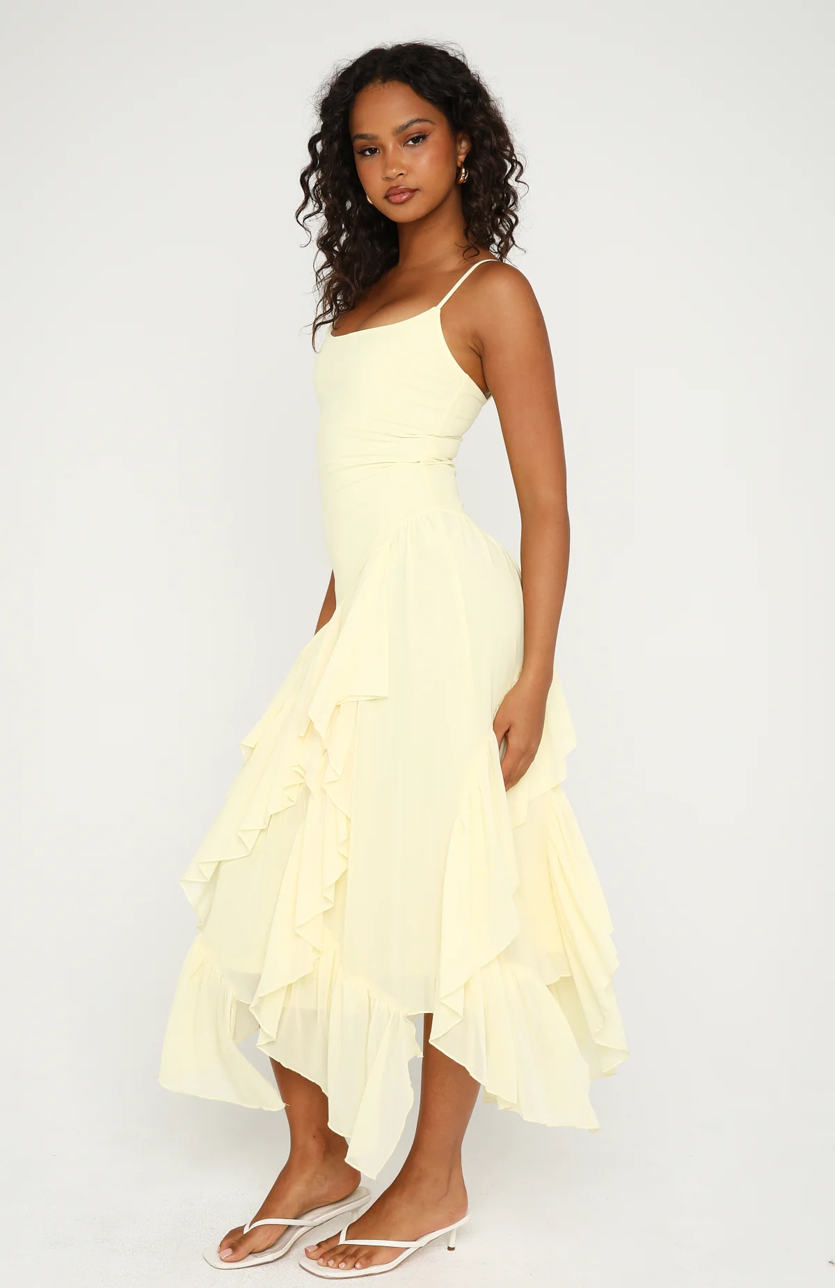 Soul Escape Midi Dress Lemon - Image 3