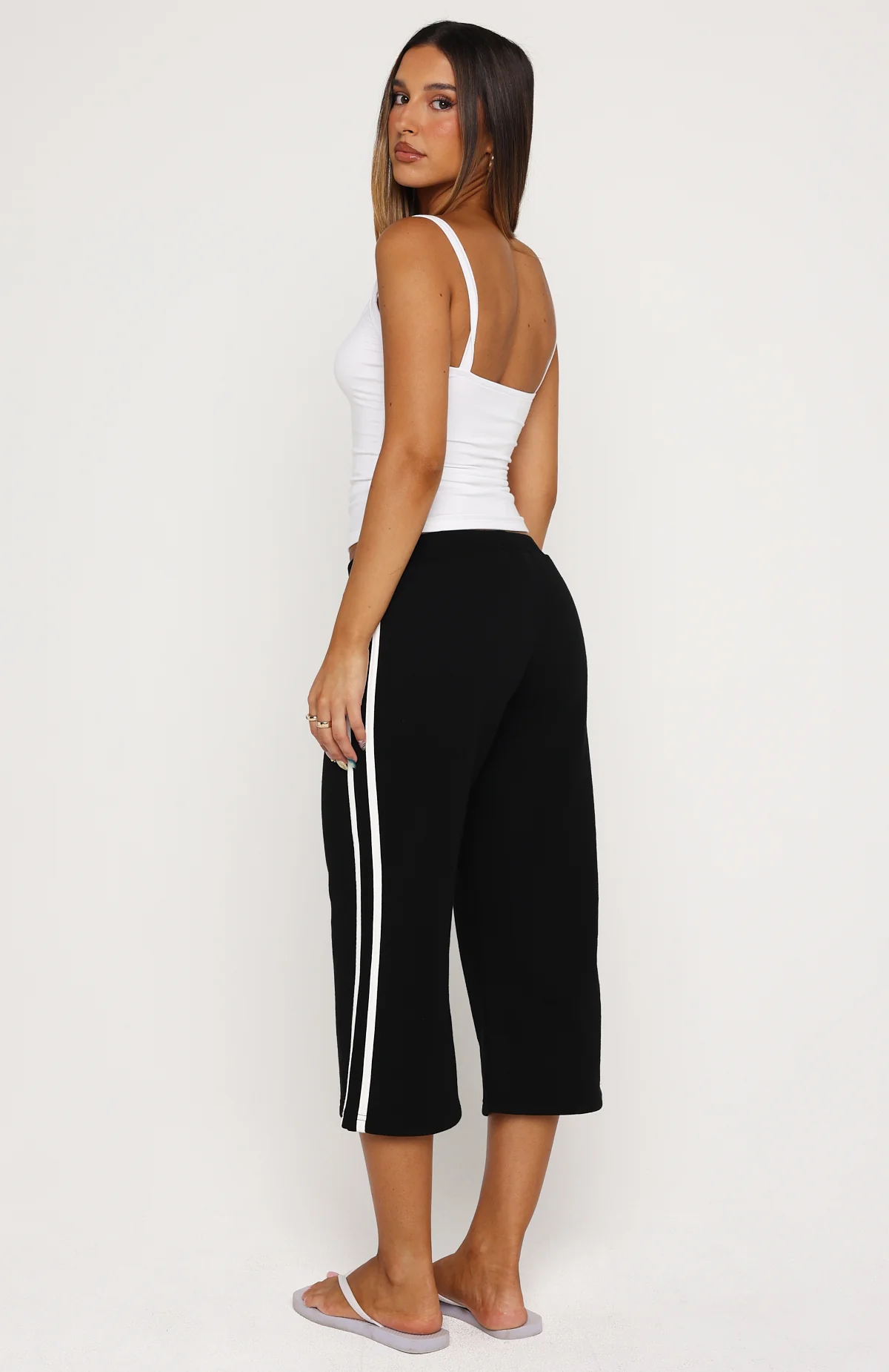 Stuck In A Daze Capri Track Pants Black - Image 4