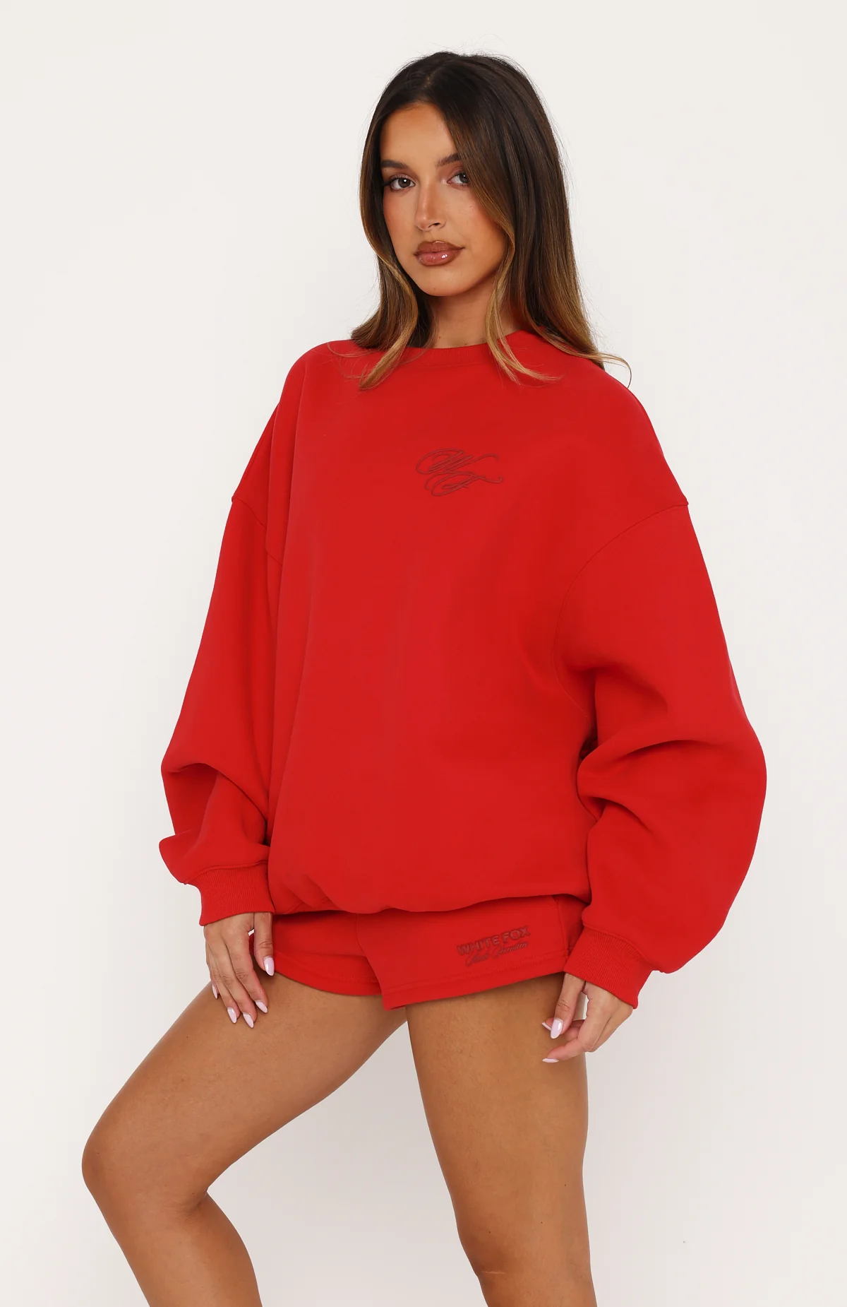 Studio 17 Raven Oversized Drop Shoulder Sweater Red - Image 4