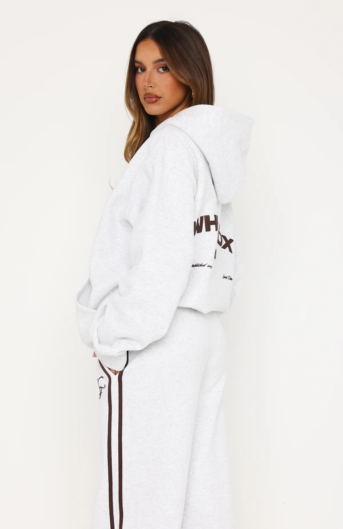 Studio 17 Raven Oversized Hoodie Grey Marle - Image 5