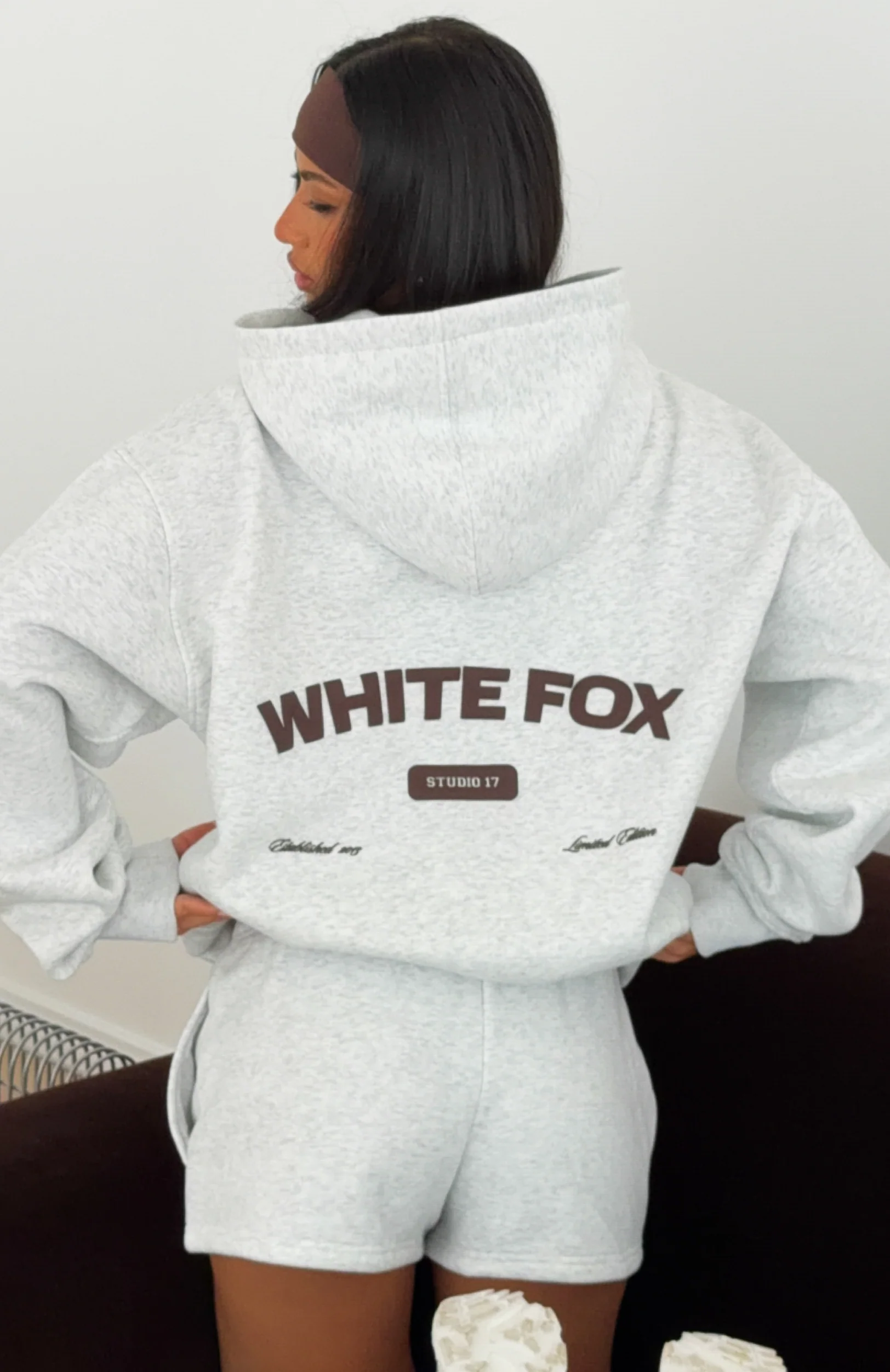 Studio 17 Raven Oversized Hoodie Grey Marle - Image 7