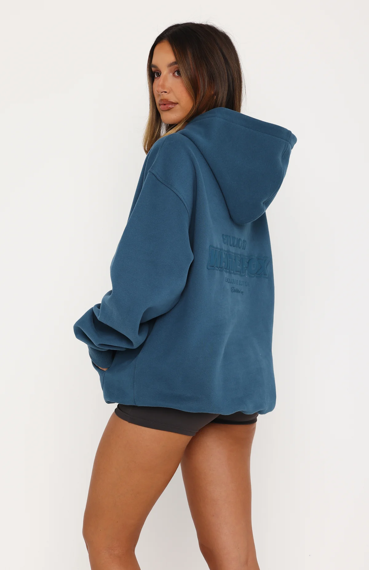 Studio 17 Spencer Oversized Hoodie Teal - Image 4