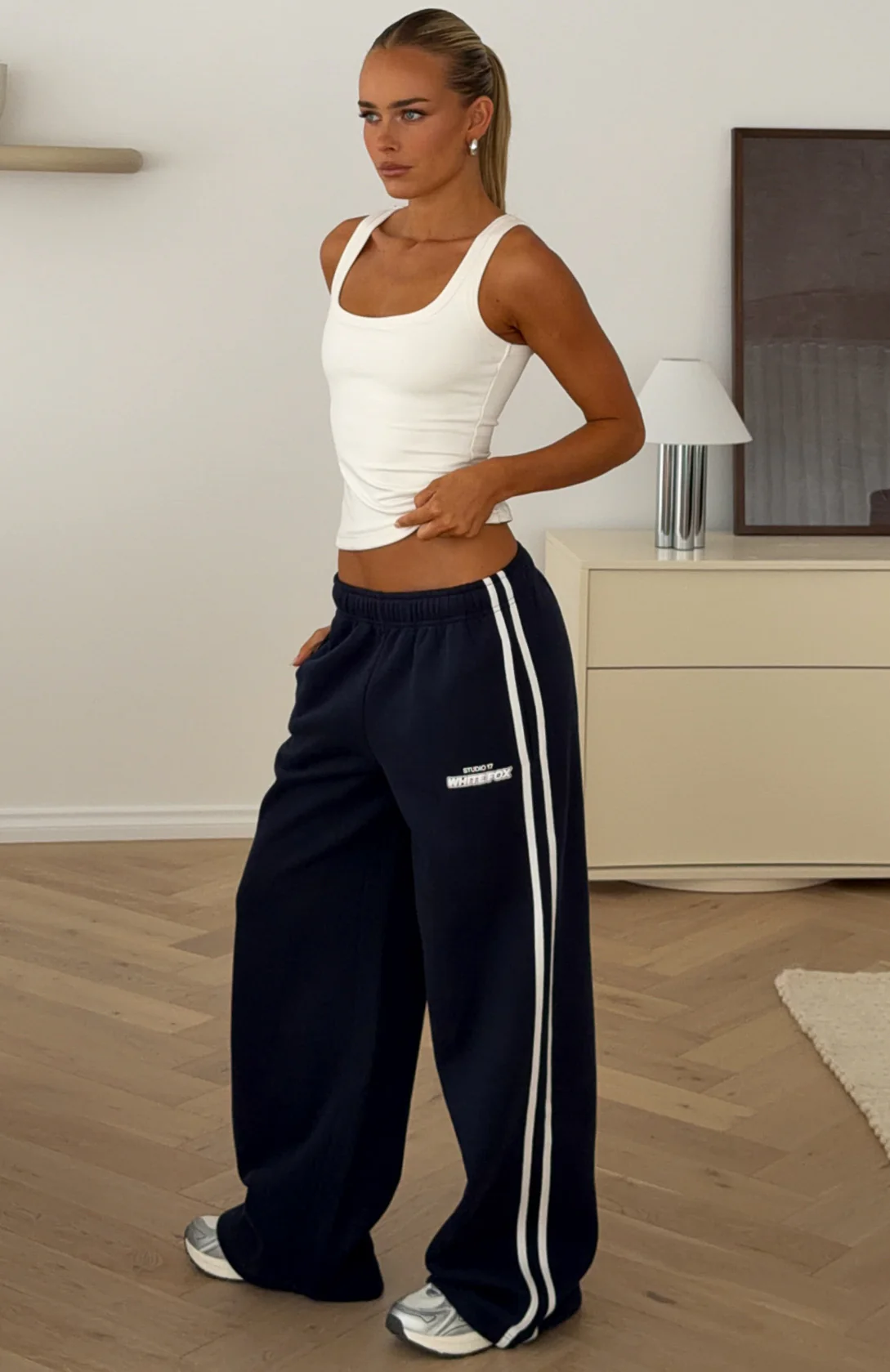 Studio 17 Spencer Wide Leg Sweatpants Navy - Image 2