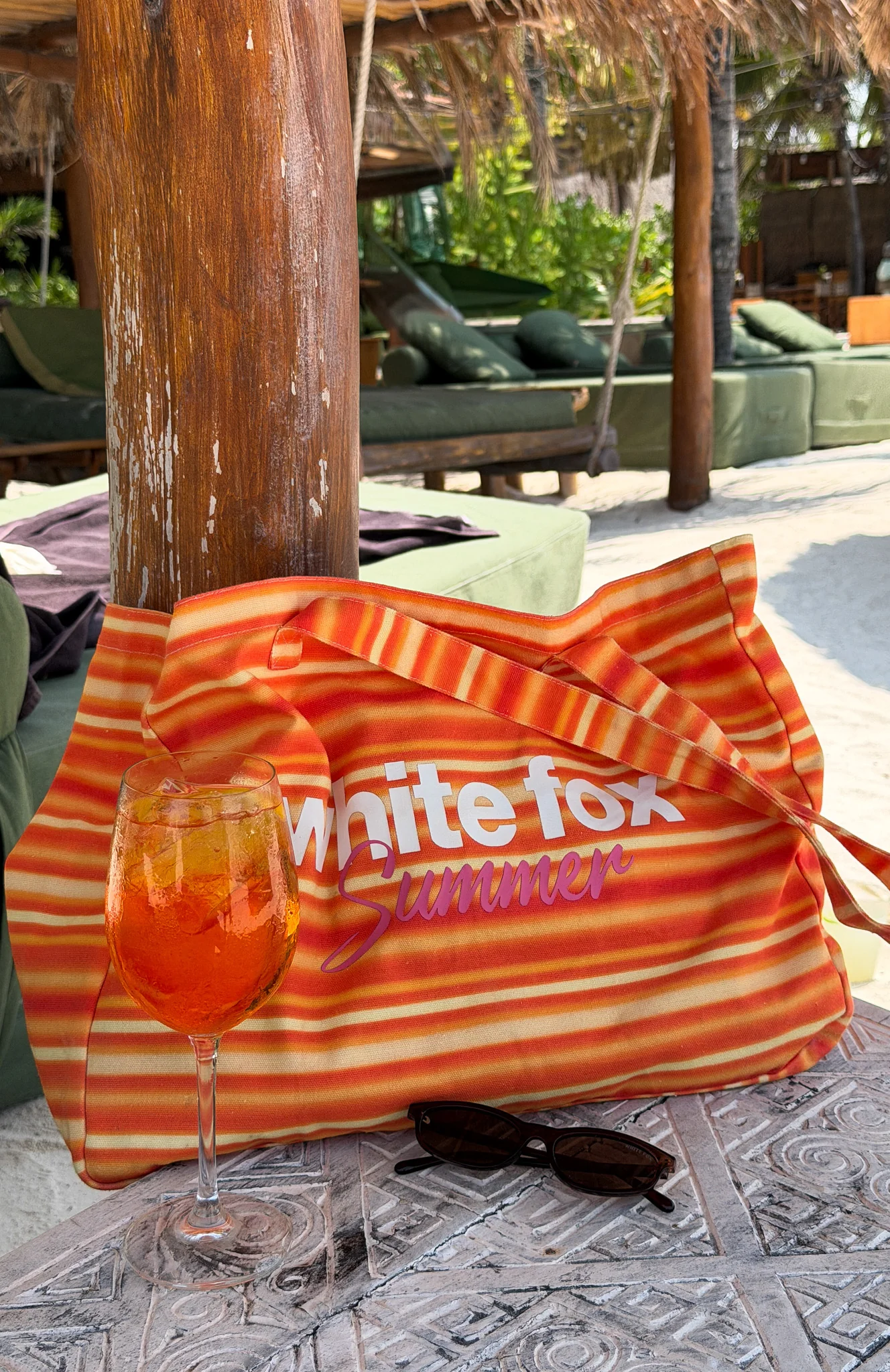 Sunny Sunset Tote Bag Sun Stripe Orange - Image 6