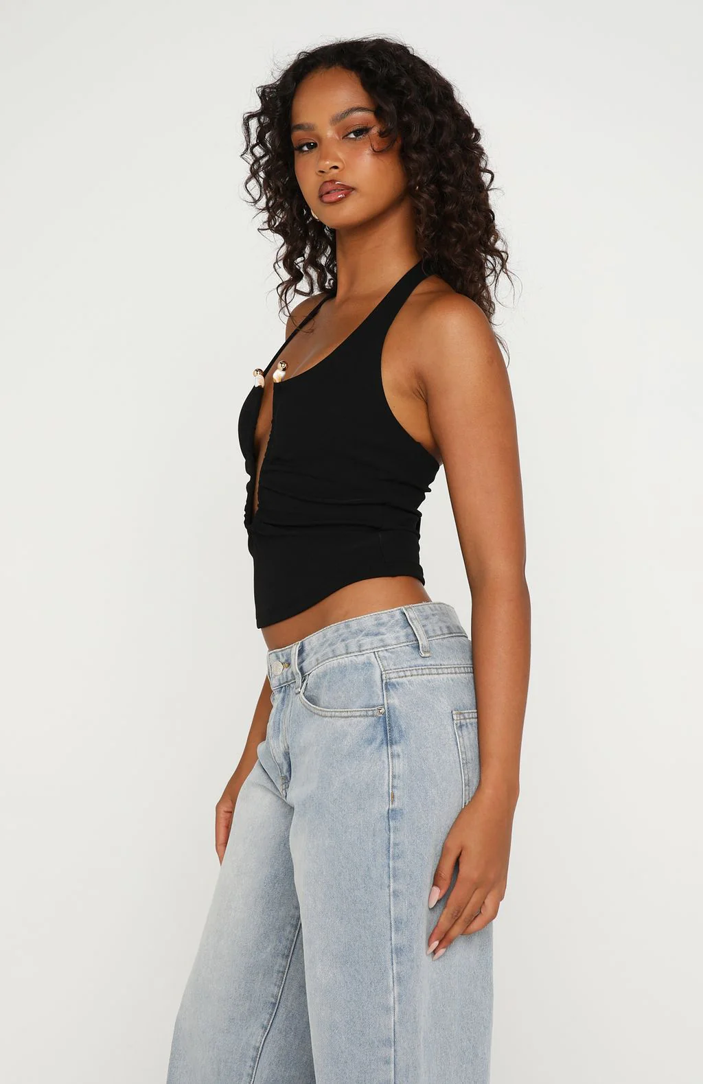 The Less I Know Halter Top Black - Image 3