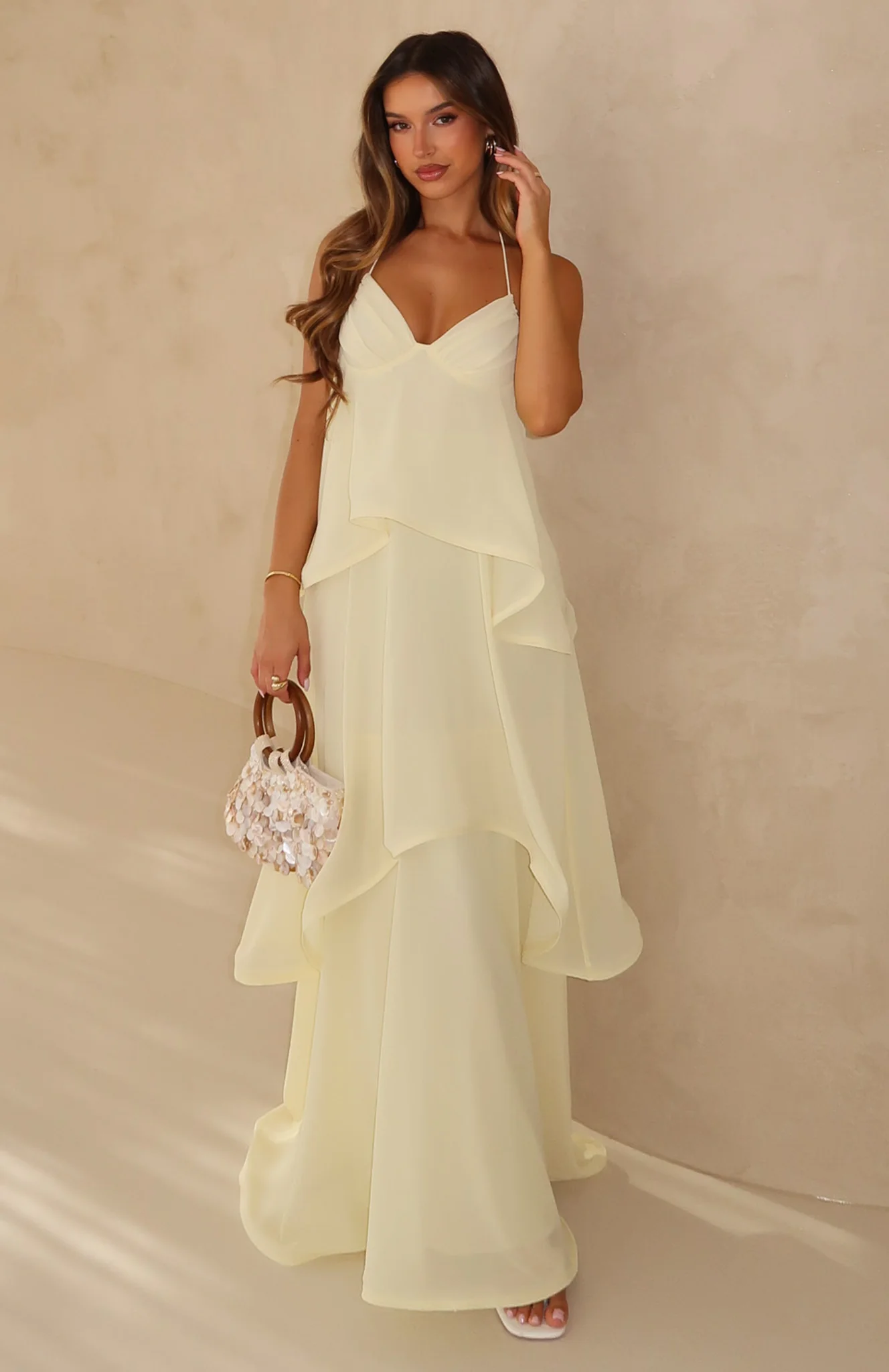 Twirl With Me Maxi Dress Lemon
