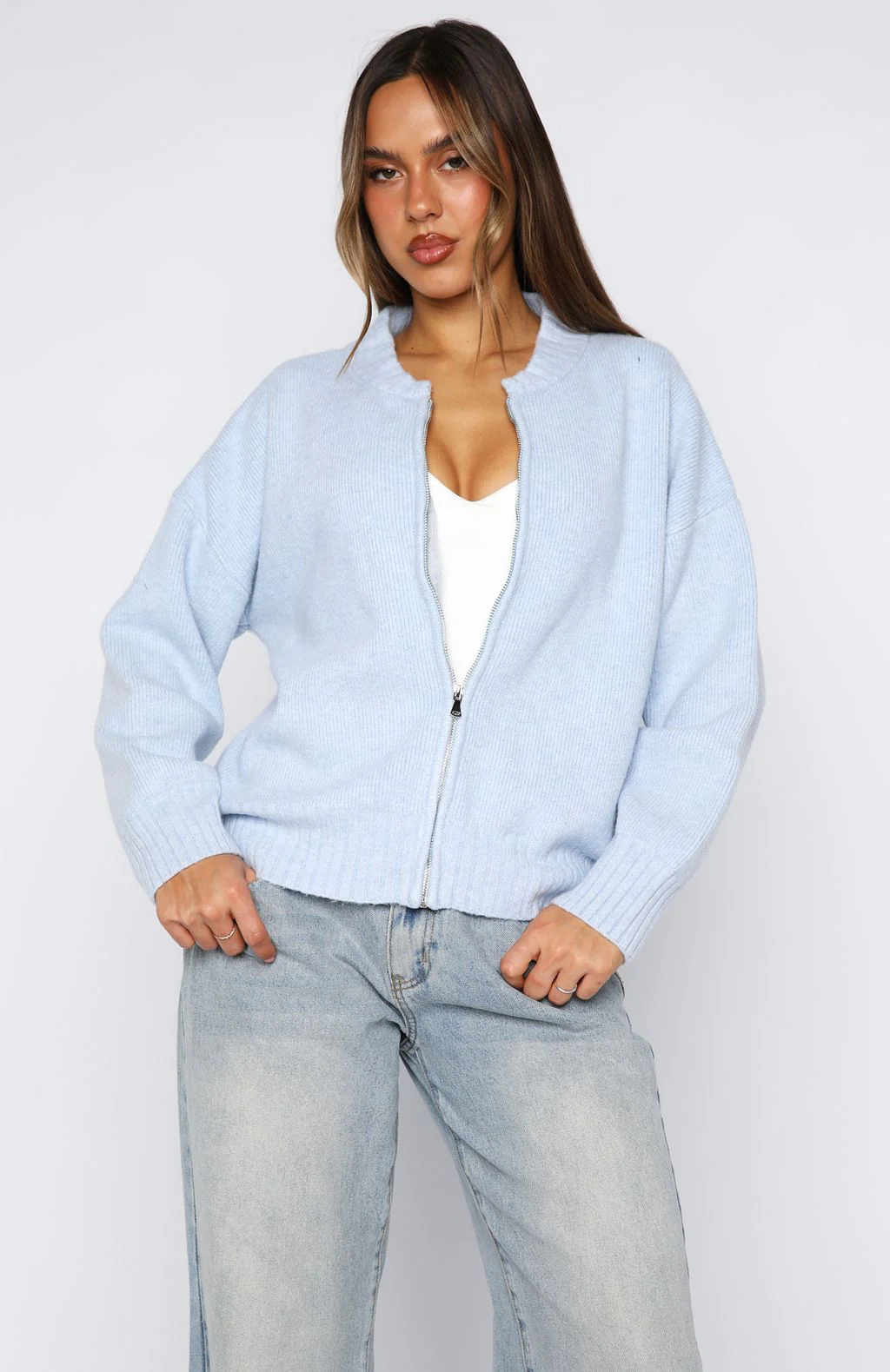 Unbreakable Bond Knit Jacket Baby Blue - Image 2