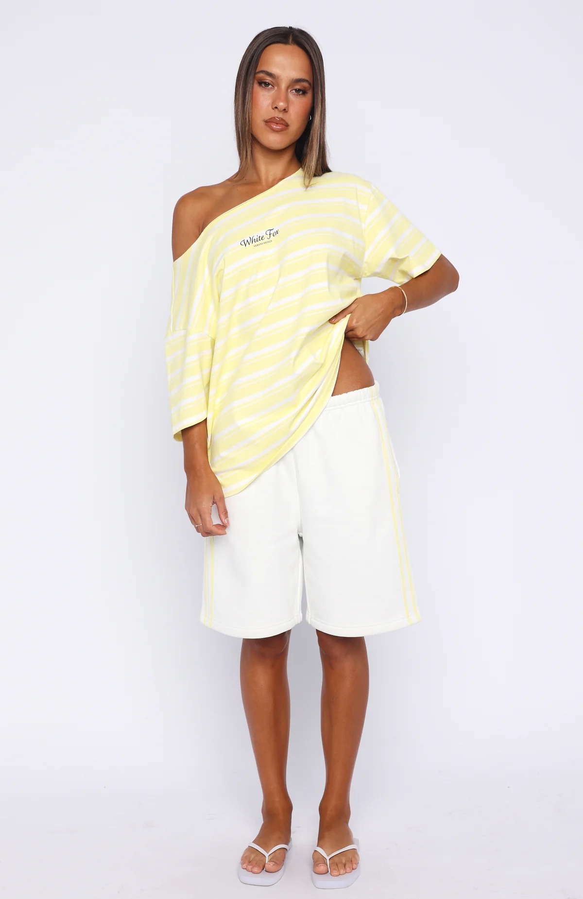 Verano Sixteen Alba Track Shorts White - Image 3