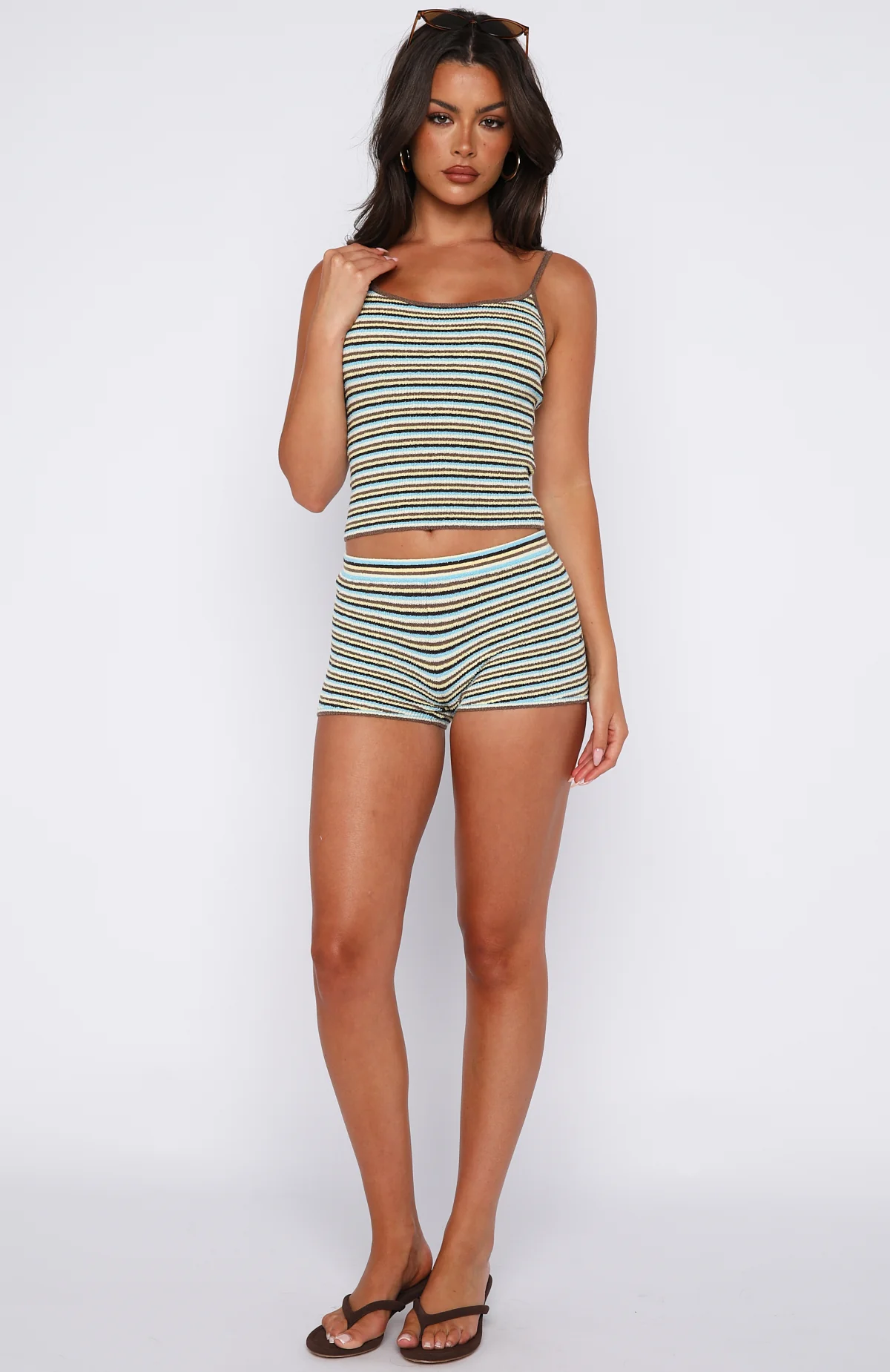 Volume Maxed Knit Booty Shorts Chocnana - Image 5
