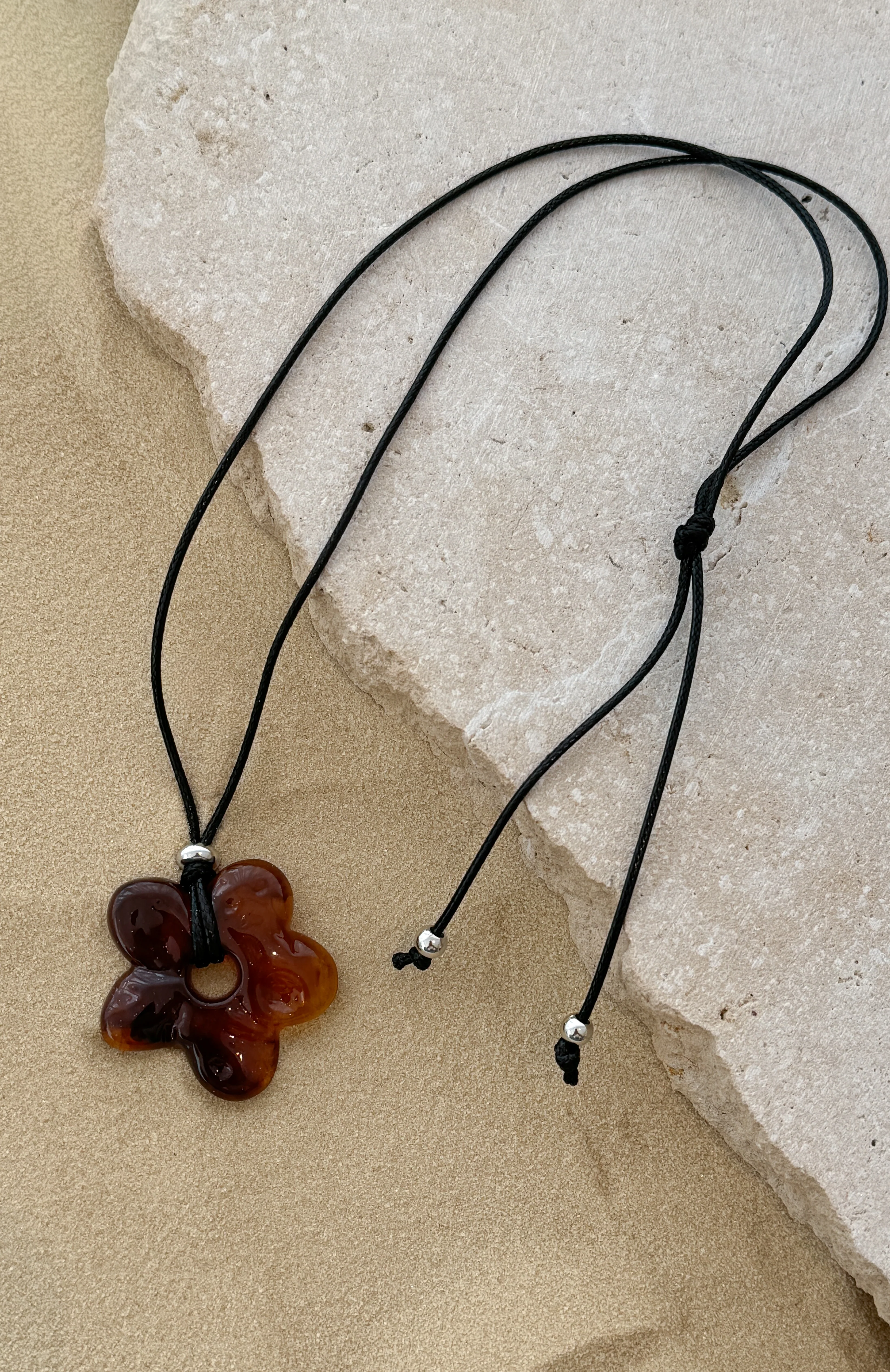 Xavia Necklace Black/Amber - Image 2